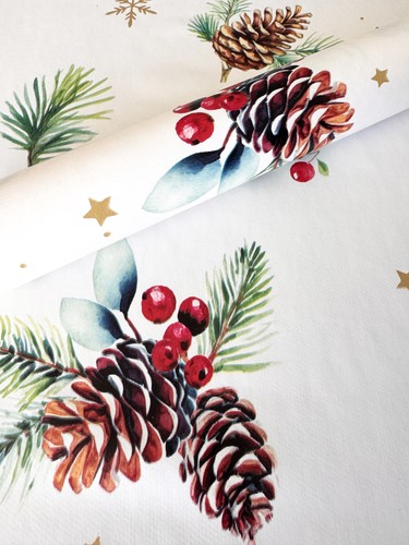Pvc tischdecke kiefer xmas - pvc,