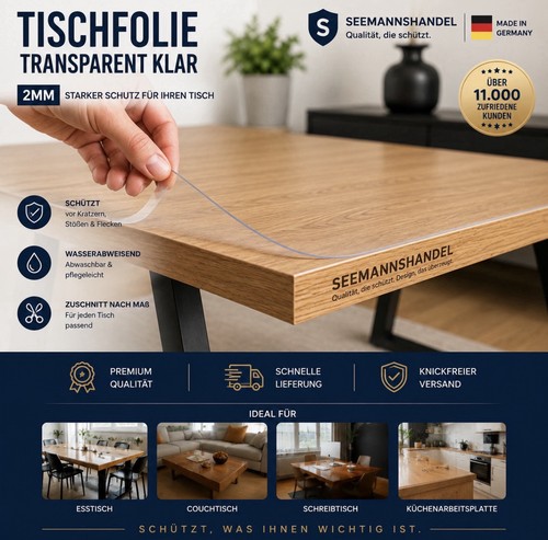 Tischfolie 2mm transparent - 2mm,